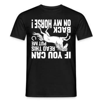 If you can read this, put me back on my - Men's T-Shirt - black - Front - AI Model Male 178 light (178cm)