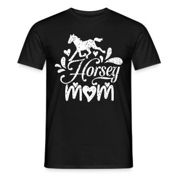 Pferdchen-Mama - - Männer T-Shirt - Schwarz - Vorne - AI Model Male 178 light (178cm)