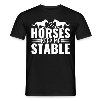 Roses Keep Me Stable - - Männer T-Shirt - Schwarz - Vorne - AI Model Male 178 light (178cm)