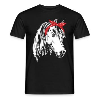 Pferd 4 - - Männer T-Shirt - Schwarz - Vorne - AI Model Male 178 light (178cm)