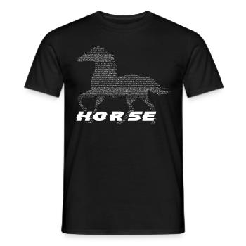 Cheval 6 - - T-shirt homme - noir - Devant - AI Model Male 178 light (178cm)