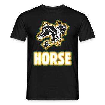 Horse 2 - - Men's T-Shirt - black - Front - AI Model Male 178 light (178cm)