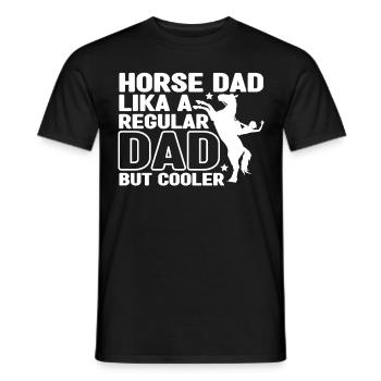 Pferdepapa wie ein normaler Papa, nur cooler - - Männer T-Shirt - Schwarz - Vorne - AI Model Male 178 light (178cm)