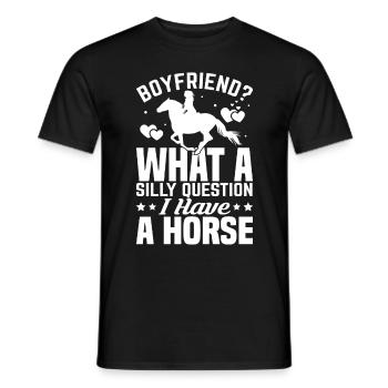 Ami, quelle question stupide - j’ai une livre - T-shirt homme - noir - Devant - AI Model Male 178 light (178cm)