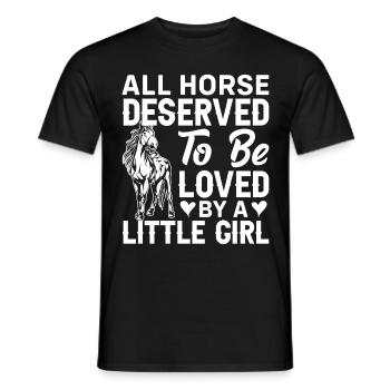 All horses deserve to be awarded by a small M - Men's T-Shirt - black - Front - AI Model Male 178 light (178cm)