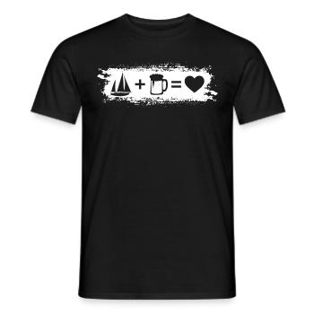 Grunge rectangle - Coeur - Bière - Voile - Grunge Re - T-shirt homme - noir - Devant - AI Model Male 178 light (178cm)