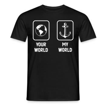 Your World My World - Anchor - - Men's T-Shirt - black - Front - AI Model Male 178 light (178cm)