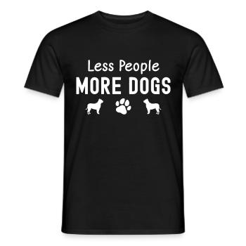 Fewer people more dogs - Men's T-Shirt - black - Front - AI Model Male 178 light (178cm)