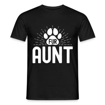Fur aunt - Men's T-Shirt - black - Front - AI Model Male 178 light (178cm)