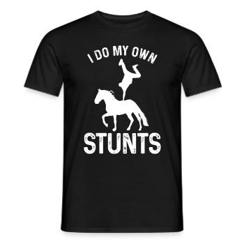 I do my own stunts - Men's T-Shirt - black - Front - AI Model Male 178 light (178cm)