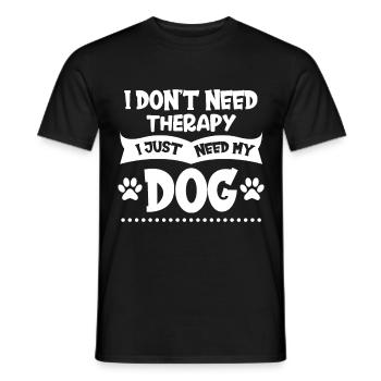 Ich brauche keine Therapie, ich brauche nur meinen - Männer T-Shirt - Schwarz - Vorne - AI Model Male 178 light (178cm)