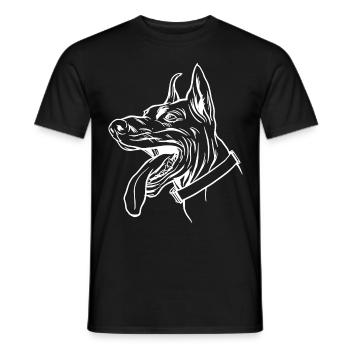 Doberman Chien - T-shirt homme - noir - Devant - AI Model Male 178 light (178cm)