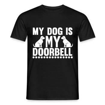Mon chien est ma sonnette - T-shirt homme - noir - Devant - AI Model Male 178 light (178cm)