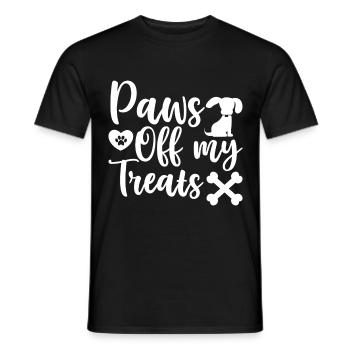 Pfoten weg von meinen Leckerlis - Pfote und gekreu - Männer T-Shirt - Schwarz - Vorne - AI Model Male 178 light (178cm)