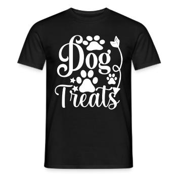Dog treats - paws and arrow - Men's T-Shirt - black - Front - AI Model Male 178 light (178cm)