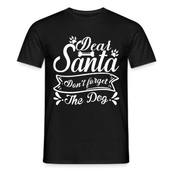 Cher Père Noël, n’oubliez pas le chien - T-shirt homme - noir - Devant - AI Model Male 178 light (178cm)