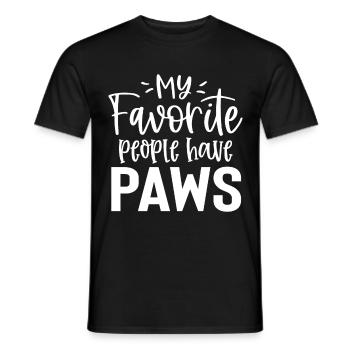My favorite people have paws - Men's T-Shirt - black - Front - AI Model Male 178 light (178cm)