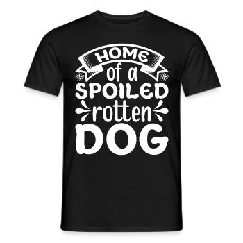 The home of a spoiled, lazy dog - Men's T-Shirt - black - Front - AI Model Male 178 light (178cm)