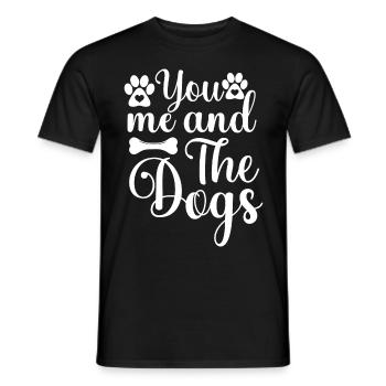 Vous, moi et les chiens - Pattes et os - T-shirt homme - noir - Devant - AI Model Male 178 light (178cm)