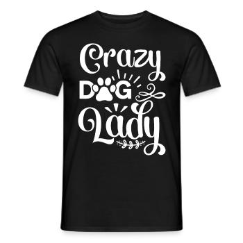 Crazy Dog Lady - Paw - Men's T-Shirt - black - Front - AI Model Male 178 light (178cm)