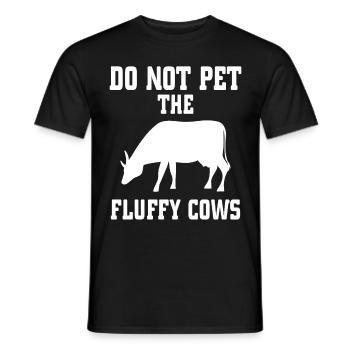 Streichle nicht die flauschigen Kühe 1 - - Männer T-Shirt - Schwarz - Vorne - AI Model Male 178 light (178cm)