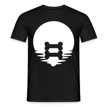 Kreis und Reflexion - Hundeknochen - - Männer T-Shirt - Schwarz - Vorne - AI Model Male 178 light (178cm)