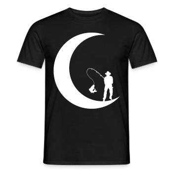 Croissant de Lune - Pêche - - T-shirt homme - noir - Devant - AI Model Male 178 light (178cm)
