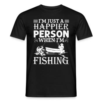 Je suis juste une personne plus heureuse quand je - T-shirt homme - noir - Devant - AI Model Male 178 light (178cm)