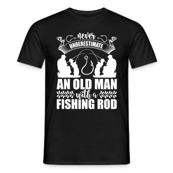 Ne sous-estimez jamais un vieil homme - T-shirt homme - noir - Devant - AI Model Male 178 light (178cm)