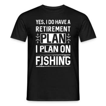 Oui, j’ai un plan de retraite, j’ai l’intention de - T-shirt homme - noir - Devant - AI Model Male 178 light (178cm)
