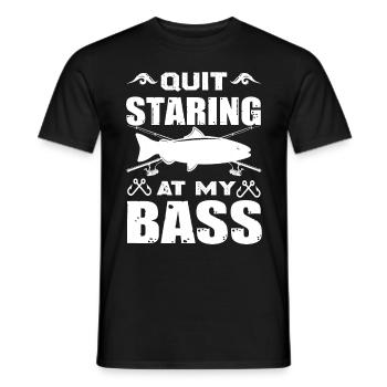 Arrête de regarder ma basse - - T-shirt homme - noir - Devant - AI Model Male 178 light (178cm)