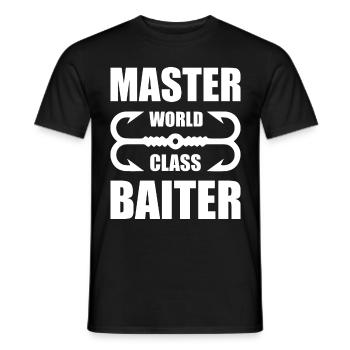 Master World Class Baiter - - Men's T-Shirt - black - Front - AI Model Male 178 light (178cm)