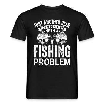 Just Another Beer Drinker With A Fishing Problem 1 - Männer T-Shirt - Schwarz - Vorne - AI Model Male 178 light (178cm)
