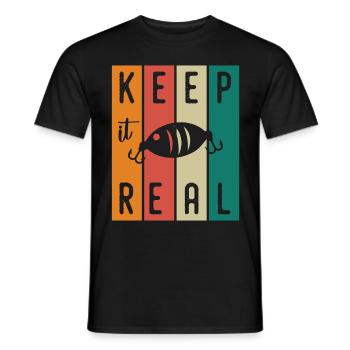 Keep It Real - - Männer T-Shirt - Schwarz - Vorne - AI Model Male 178 light (178cm)