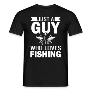 Juste un gars qui aime pêcher 2 - - T-shirt homme - noir - Devant - AI Model Male 178 light (178cm)