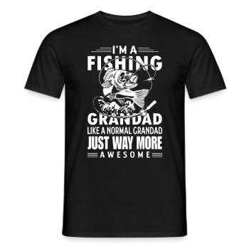 I'm a fishing grandpa like a normal grandpa, only v - Men's T-Shirt - black - Front - AI Model Male 178 light (178cm)