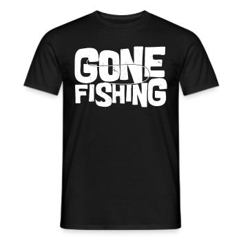 Fishing went - - Men's T-Shirt - black - Front - AI Model Male 178 light (178cm)