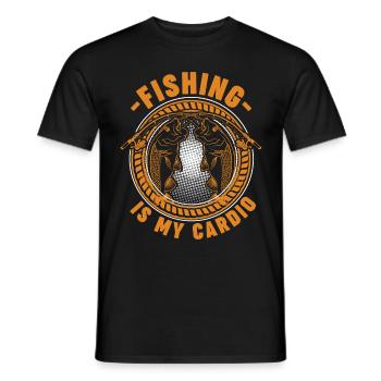 Angeln ist mein Herz-Kreislauf-System 1 - - Männer T-Shirt - Schwarz - Vorne - AI Model Male 178 light (178cm)