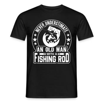 Ne sous-estimez jamais un vieil homme avec un - T-shirt homme - noir - Devant - AI Model Male 178 light (178cm)