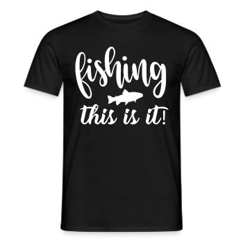 La pêche C’est tout - - T-shirt homme - noir - Devant - AI Model Male 178 light (178cm)
