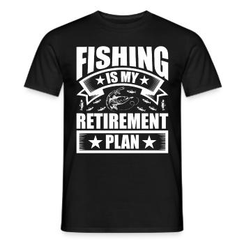 Fishing is my retirement plan 1 - - Men's T-Shirt - black - Front - AI Model Male 178 light (178cm)