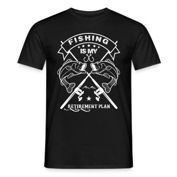 La pêche est mon plan de retraite 3 - - T-shirt homme - noir - Devant - AI Model Male 178 light (178cm)