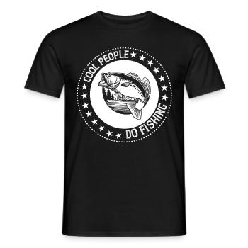 Coole Leute fischen 1 - - Männer T-Shirt - Schwarz - Vorne - AI Model Male 178 light (178cm)