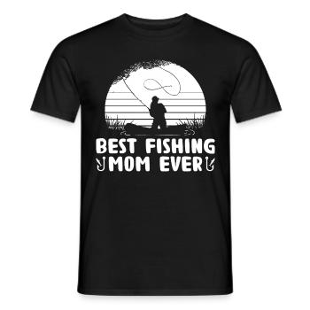 Best fishing mom ever-. - Men's T-Shirt - black - Front - AI Model Male 178 light (178cm)