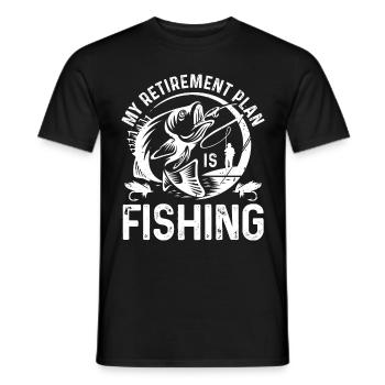 My retirement plan is fishing - Men's T-Shirt - black - Front - AI Model Male 178 light (178cm)