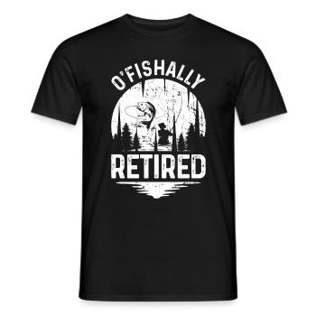 O'Fishally retired - Men's T-Shirt - black - Front - AI Model Male 178 light (178cm)
