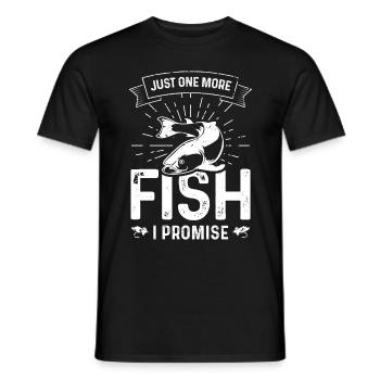 Plus qu’un poisson que je promets - T-shirt homme - noir - Devant - AI Model Male 178 light (178cm)