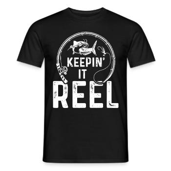 Keepin' It Reel - Men's T-Shirt - black - Front - AI Model Male 178 light (178cm)