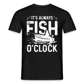 C’est toujours l’horloge à poisson - T-shirt homme - noir - Devant - AI Model Male 178 light (178cm)