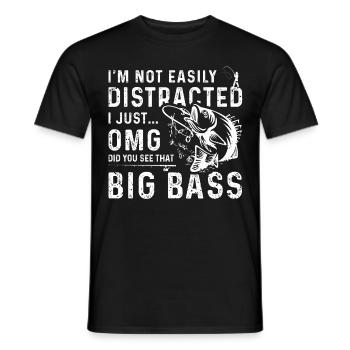 I'm not easily distracted I'm just OM - Men's T-Shirt - black - Front - AI Model Male 178 light (178cm)